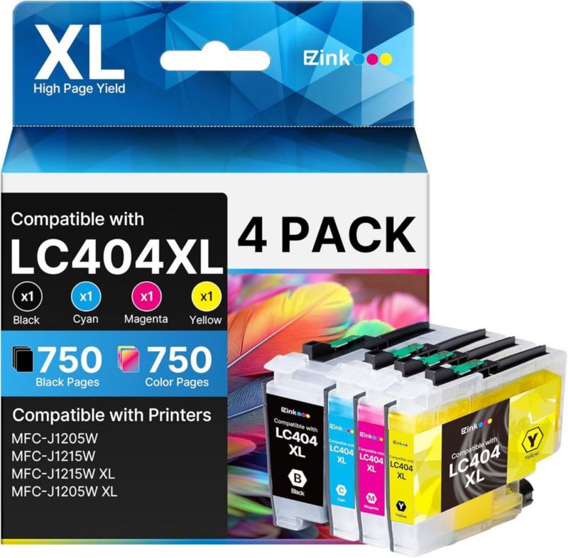 Cartuchos de tinta E-Z Ink LC404 XL - Pack de 4