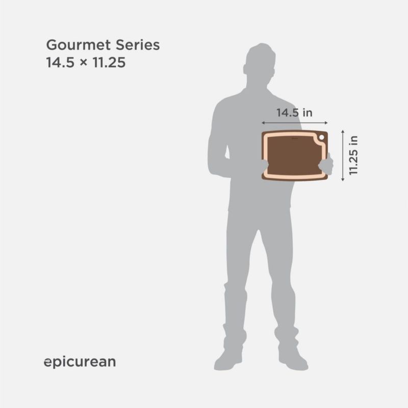 Tabla de cortar Epicurean 37 x 29 cm con canal para jugos nuez moscada