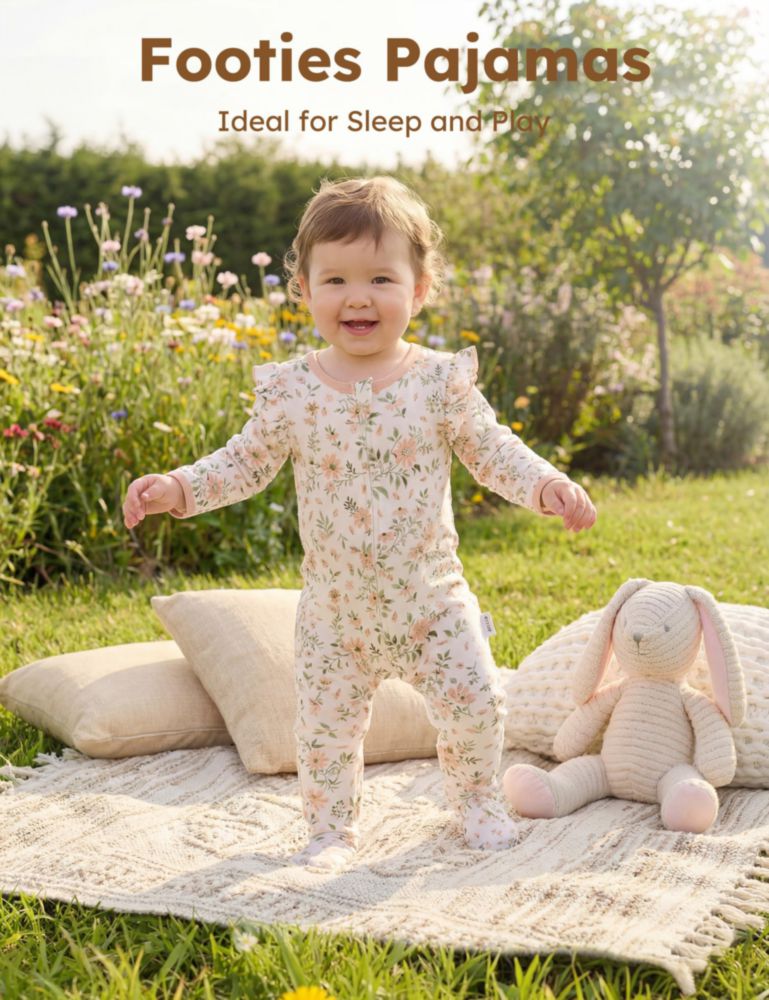 Pijamas para bebé Yoofoss 3‑6 meses 100 % algodón (niña)