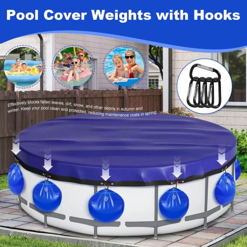Pesas para cubierta de piscina PARAQUIP 10 unidades PVC azul zafiro
