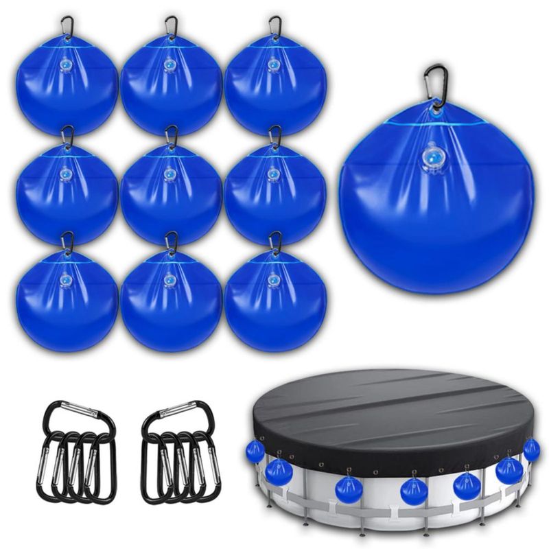 Pesas para cubierta de piscina PARAQUIP 10 unidades PVC azul zafiro