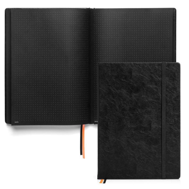 Cuaderno Notsu B5 con Cuadrícula de Puntos - Pack de 2 - Papel Negro - 160 páginas