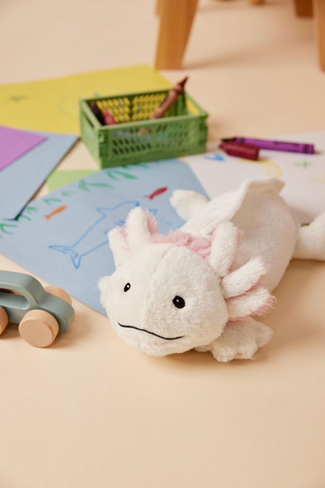 Axolotl de Plush Animal Warmies lavandas frías y calientes aptas para microondas