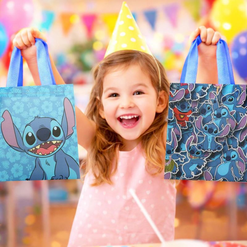 Bolsas de Regalo Disney Stitch - Pack de 24 (20 × 15 × 8 cm)