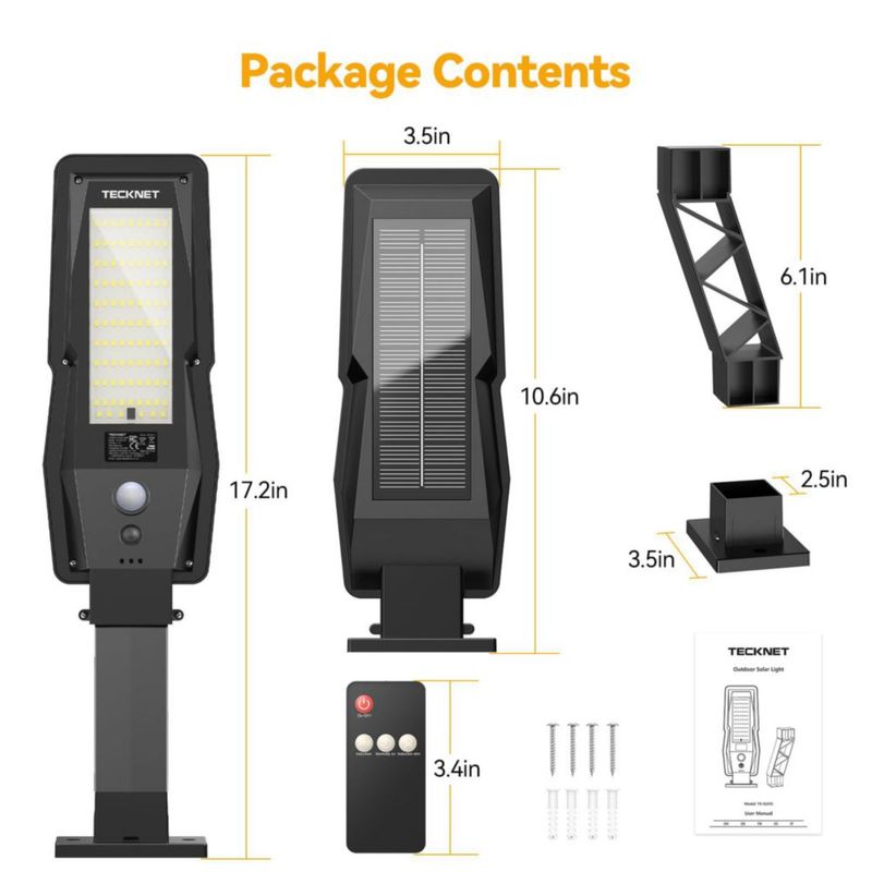 Luz Solar TECKNET con Sensor de Movimiento - Pack de 2