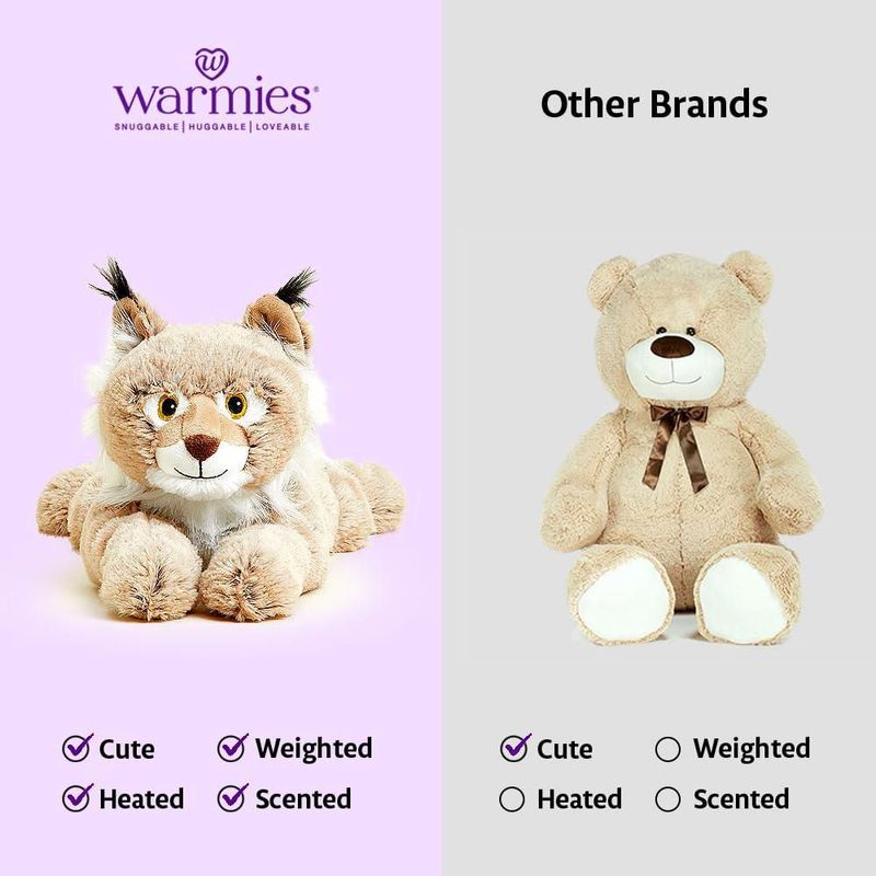 Peluche Warmies Brown Bear apto para microondas con aroma a lavanda