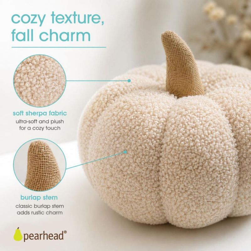 Almohada Pearhead 23 cm Calabaza Sherpa Color Crema