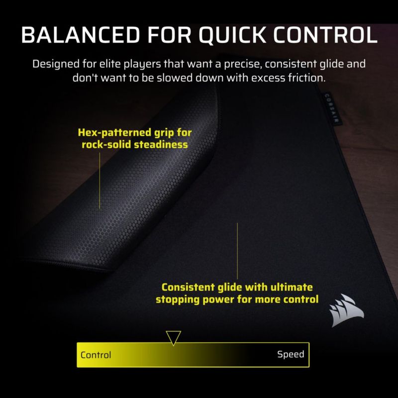 Alfombrilla de ratón Corsair MM PRO Control Cloth grande negra