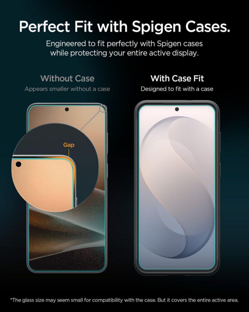 Protector de pantalla de vidrio templado Spigen Glas.tR EZ Fit para Galaxy S26 FE