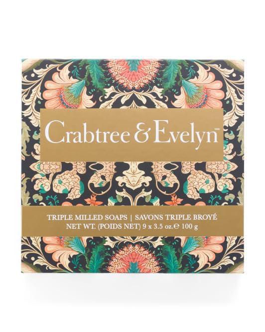 Jabón en barra Crabtree & Evelyn - Pack de 9 unidades de 100 g cada una