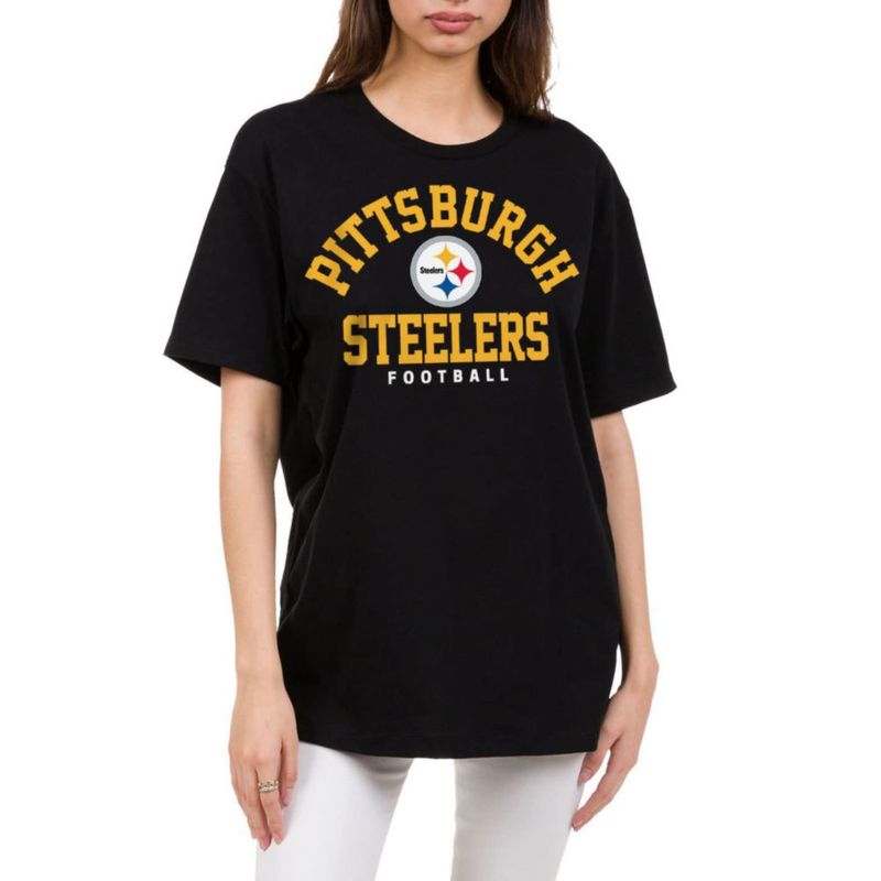 Camiseta de manga corta Junk Food NFL con logo de los Pittsburgh Steelers