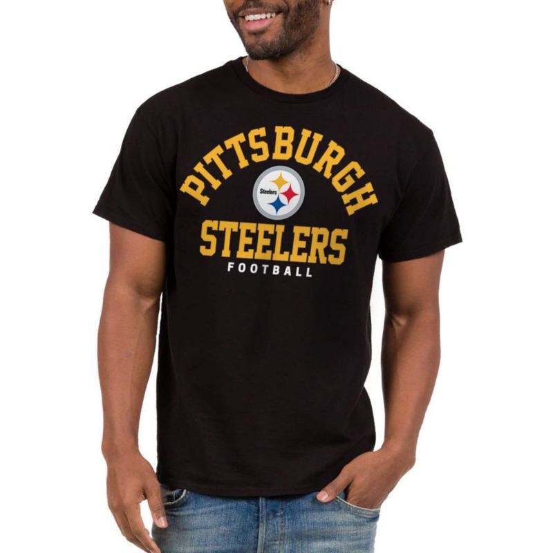 Camiseta de manga corta Junk Food NFL con logo de los Pittsburgh Steelers