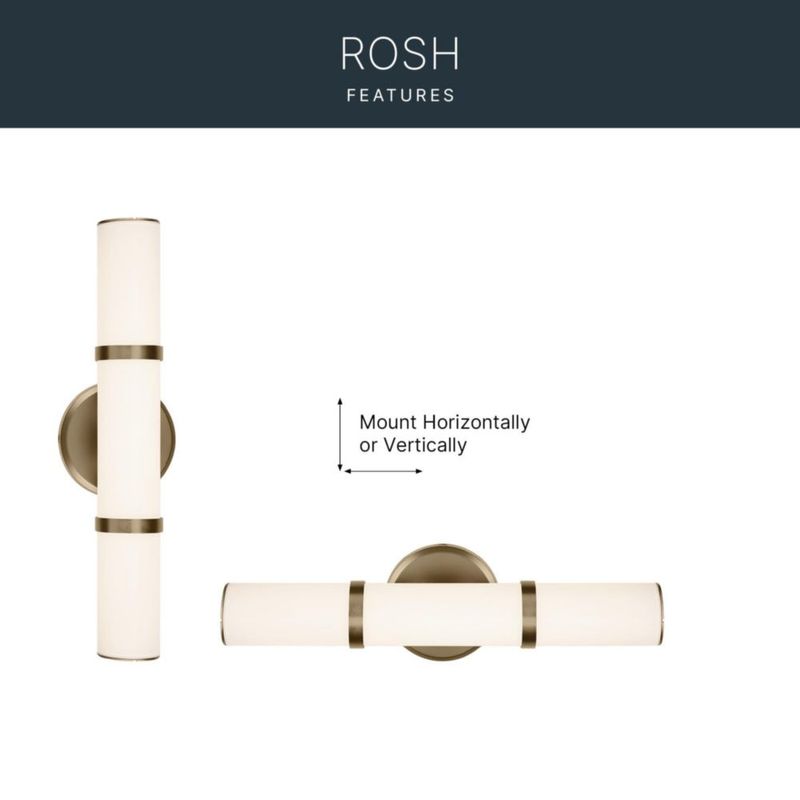 Luz de barra para baño Kichler 46 cm Bronce Champagne LED
