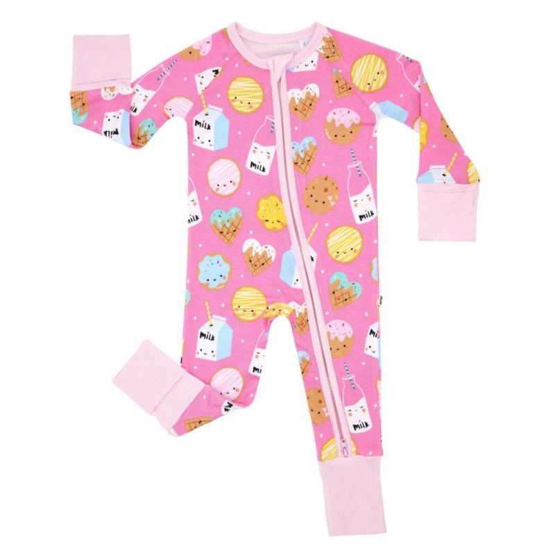 Pijamas Little Sleepies 0-3M Galletas rosadas y leche