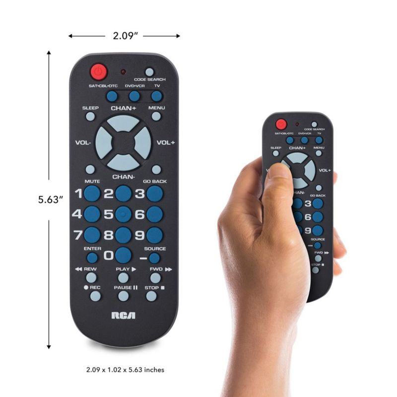 Mando a distancia universal RCA RCR503BE para 3 dispositivos