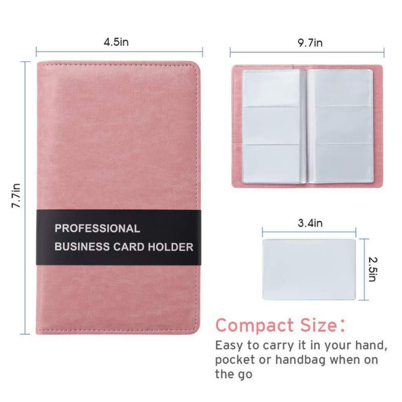 Portatarjetas Sooez para tarjetas de visita capacidad 240 cuero PU