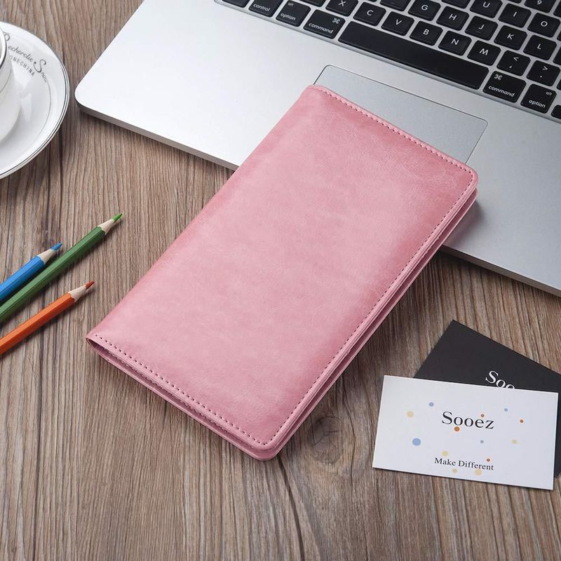 Portatarjetas Sooez para tarjetas de visita capacidad 240 cuero PU