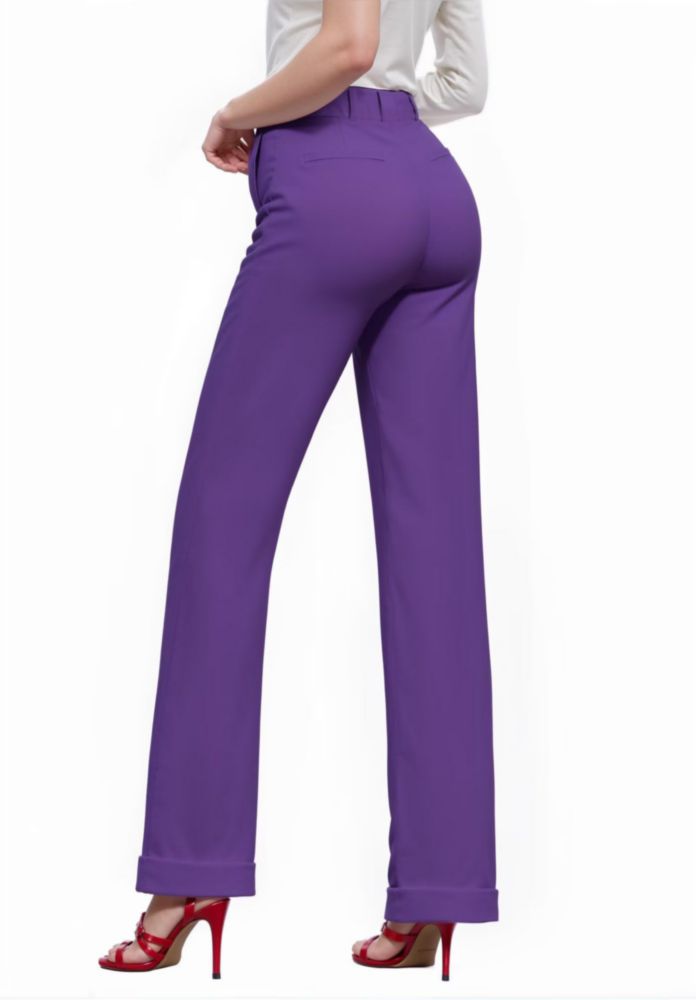 Pantalones Hybrid & Company de Pierna Recta Púrpura XXL