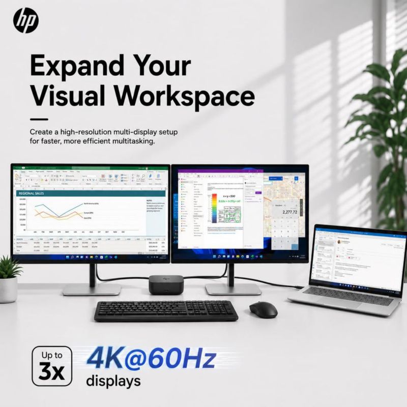 Estación de acoplamiento HP USB-C 100W G6 9X3V1UT 3x4K