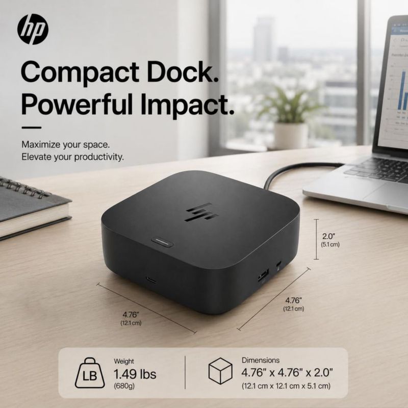 Estación de acoplamiento HP USB-C 100W G6 9X3V1UT 3x4K