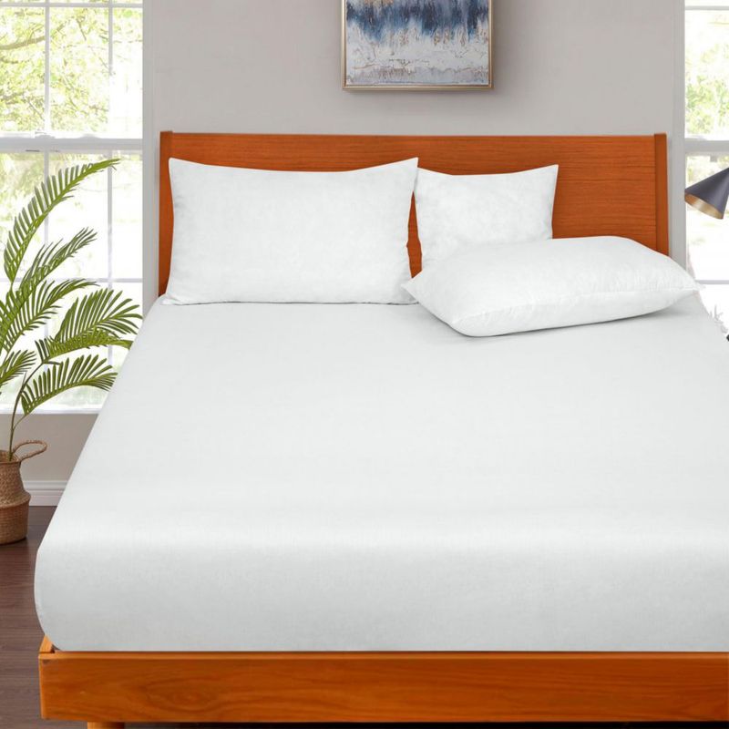 Sábana ajustable ROYALE LINENS Twin 99 × 191 cm 300 hilos Blanco