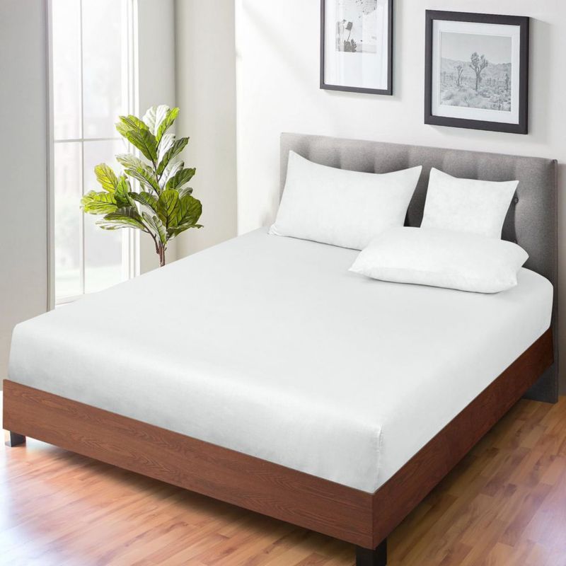 Sábana ajustable ROYALE LINENS Twin 99 × 191 cm 300 hilos Blanco