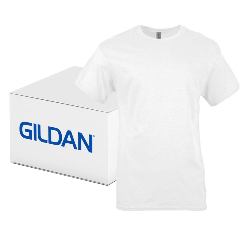 Camiseta Gildan G5000 Blanca Talla Grande – Pack de 72
