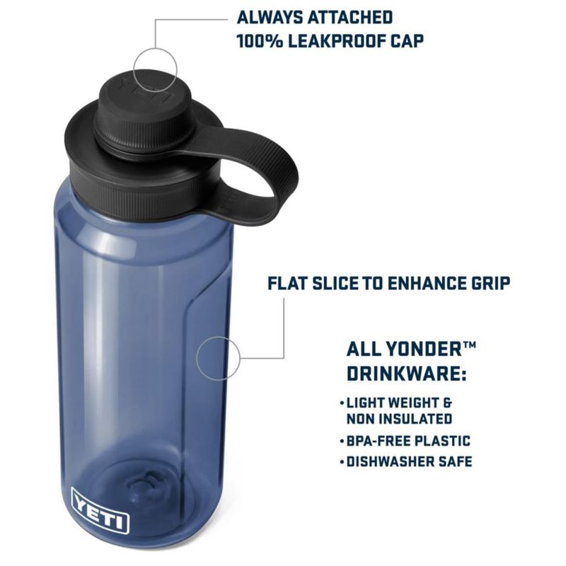 Botella de agua Yeti Yonder 1 litro 1000 ml color agave verde azulado con tapa de amarre