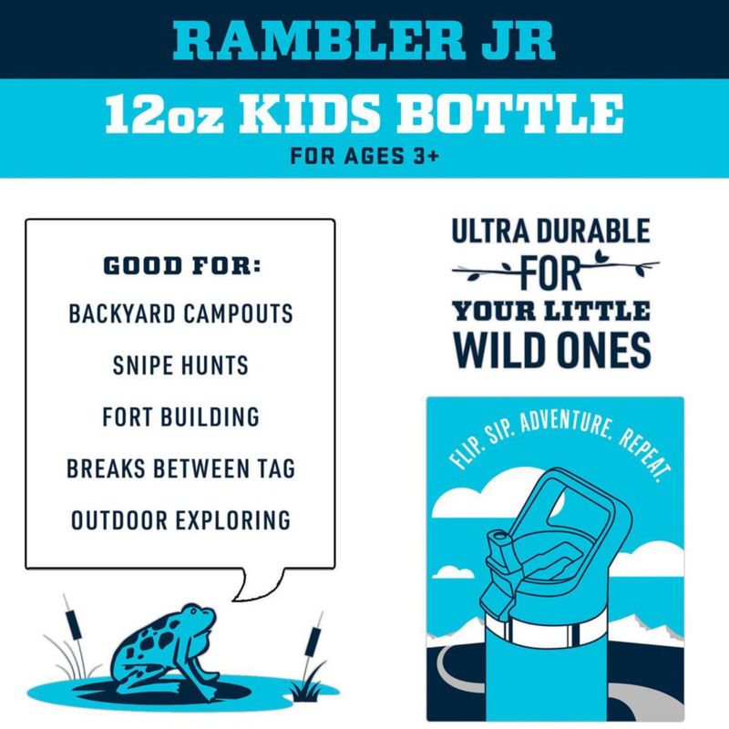 Botella YETI Rambler Jr. Kids 350 ml con tapa de pajita color lima