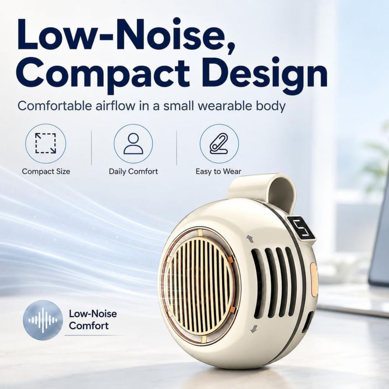 Ventilador de Clip Medilume 82 g Recargable USB‑C Beige