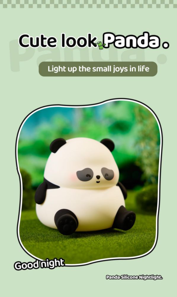 Lámpara KidoYean Panda 12x12x11 cm con temporizador regulable