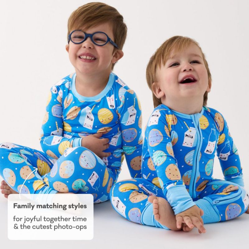 Pijamas Little Sleepies 6-12 meses Azul con Galletas y Leche
