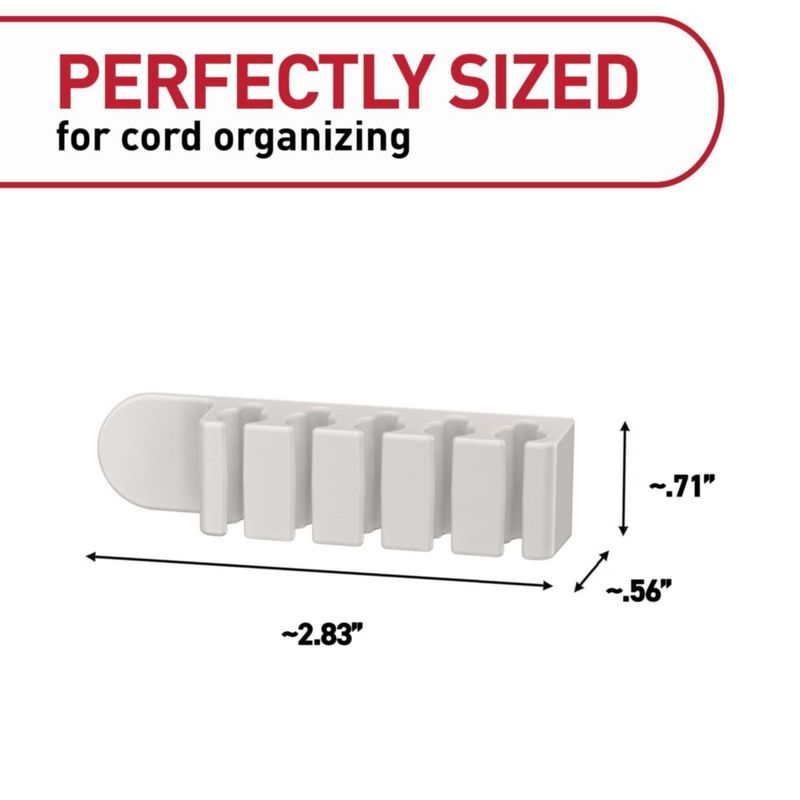 Organizador de cables Command – 4 clips y 8 tiras adhesivas medianas