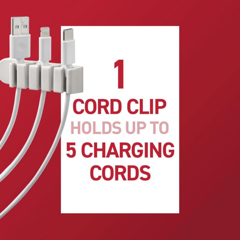 Organizador de cables Command – 4 clips y 8 tiras adhesivas medianas