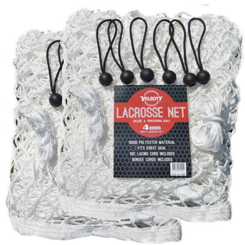Red de Lacrosse Velocity 4 mm (2 unidades) Blanca de Poliéster