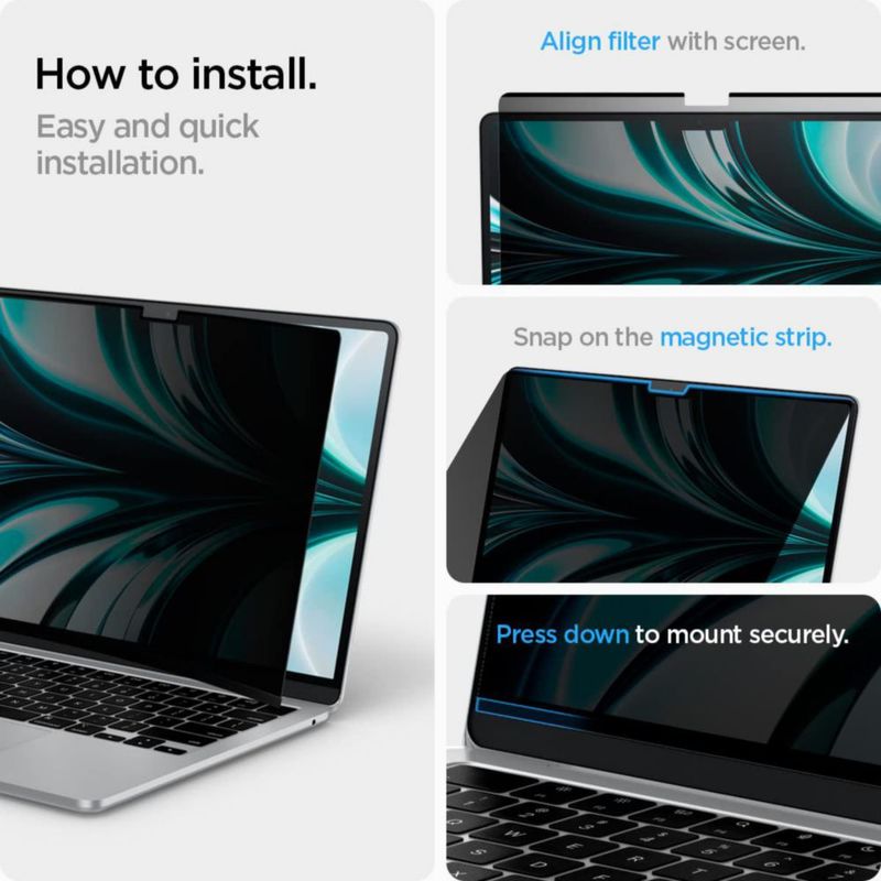 Protector de pantalla Spigen para MacBook Air 13" M2‑M5