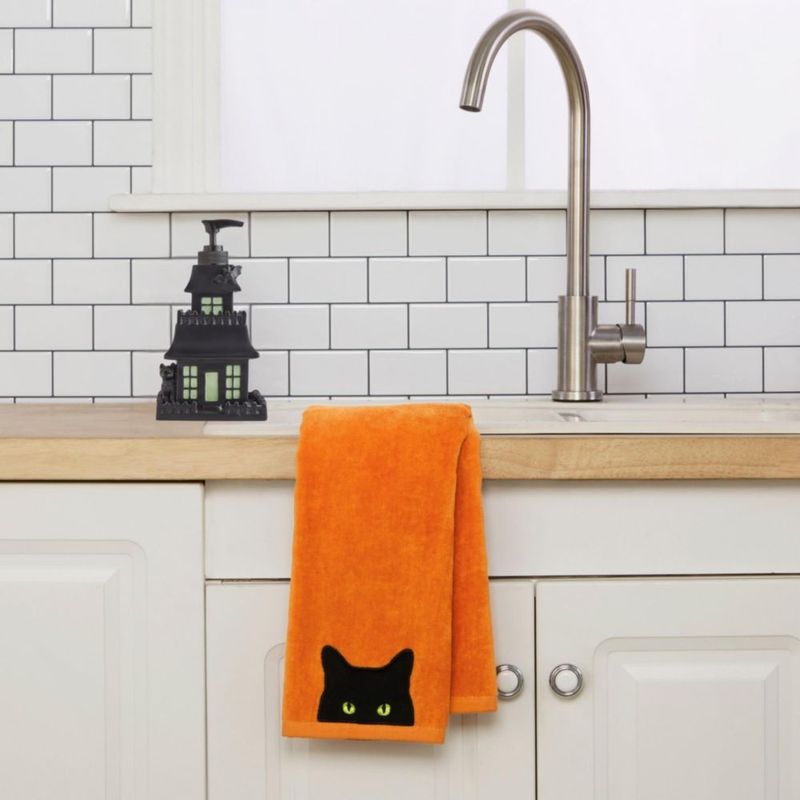 Juego de 2 toallas de mano SKL Home 41x64 cm Algodón Naranja Halloween