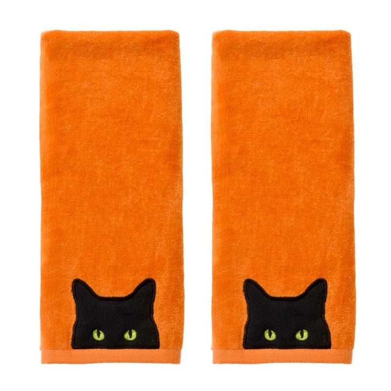 Juego de 2 toallas de mano SKL Home 41x64 cm Algodón Naranja Halloween