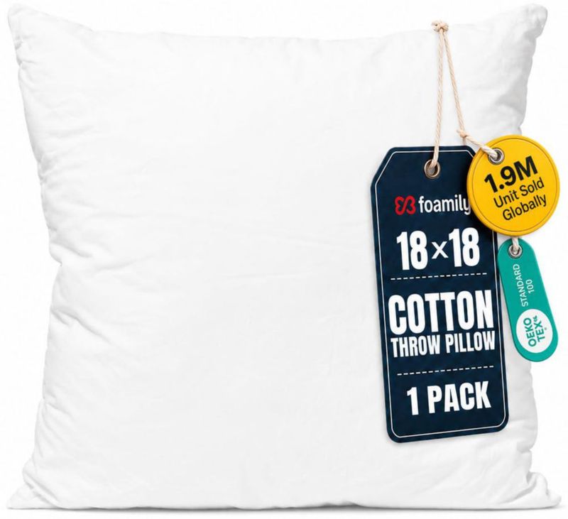 Almohada Foamily 46 cm Algodón con Relleno Alternativo al Plumón