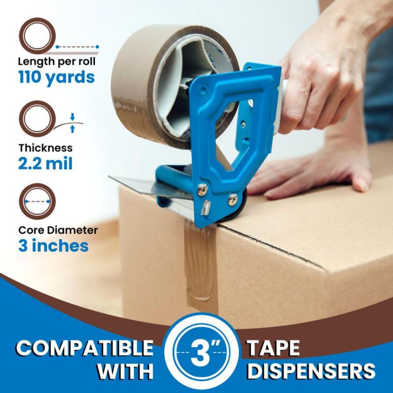 Cinta de embalaje Lifetime Supplies 91 cm 36 rollos 2.2 mil