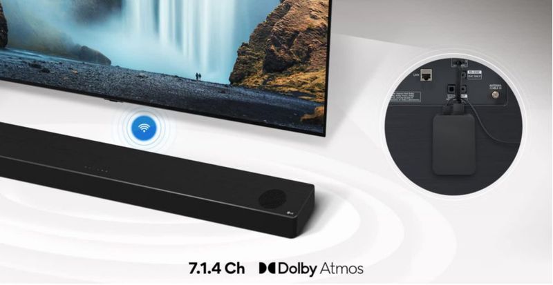 Transmisor de audio inalámbrico LG WTP3 WOWCAST para TV a barra de sonido