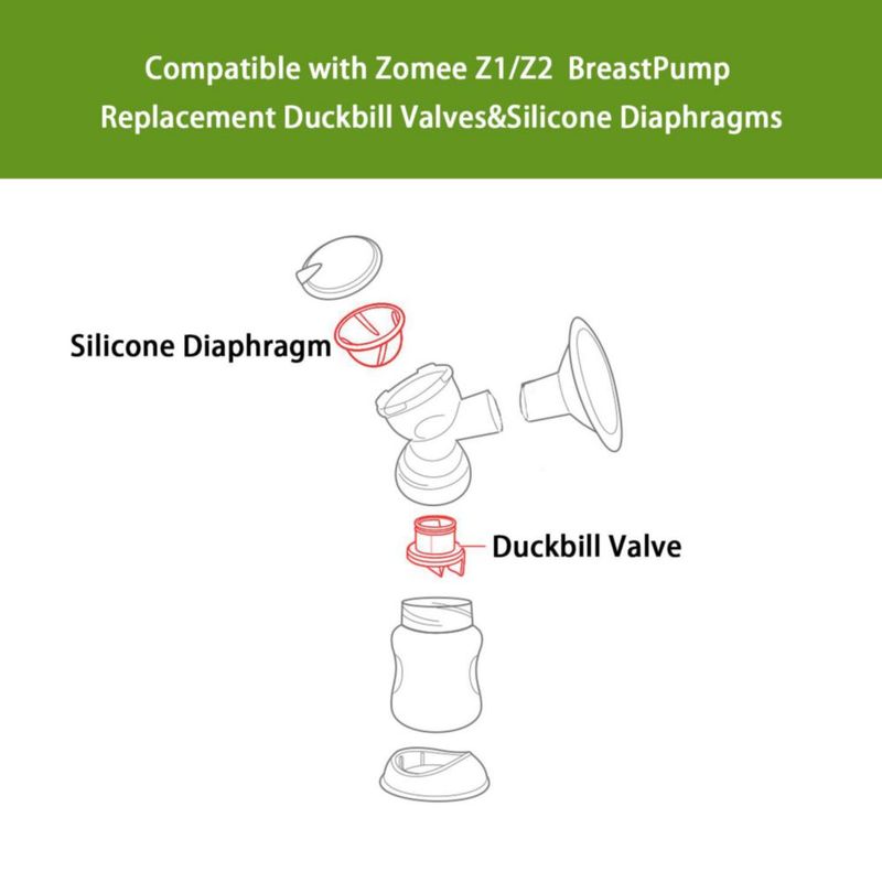 Kit de repuesto para bomba de leche materna weirical Zomee Z1/Z2/Motif