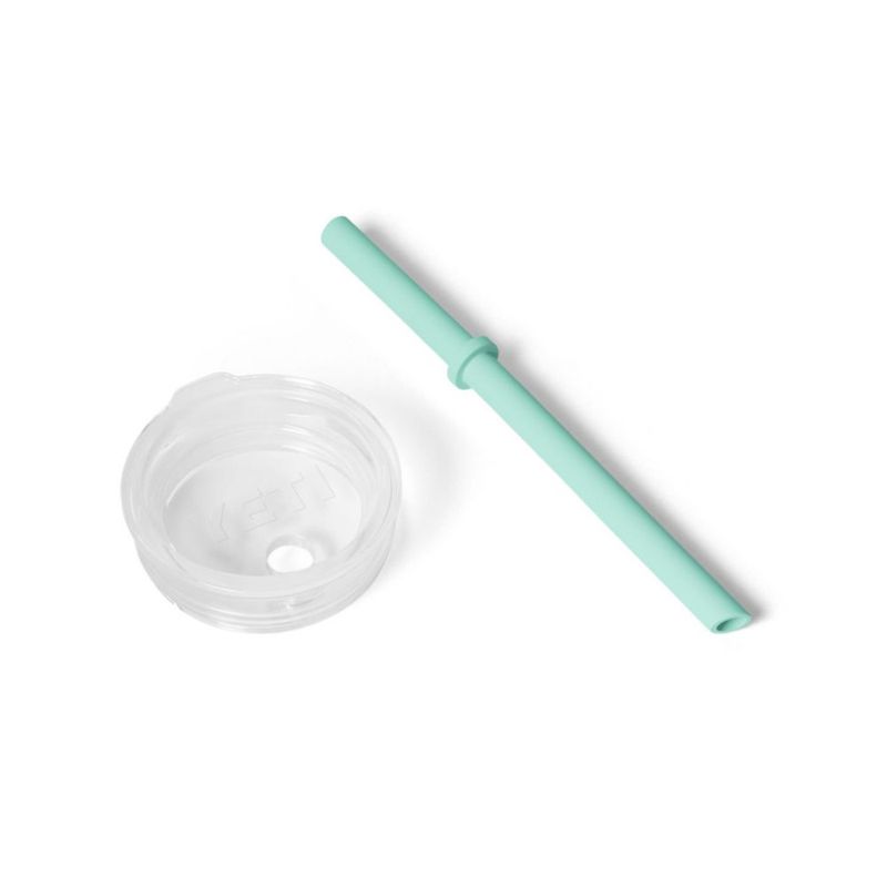 Vaso térmico YETI Rambler Jr. 10 oz con tapa de silicona y pajilla color Seafoam