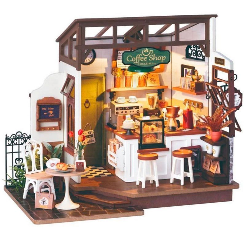 Kit de casa miniatura Café Rolife de madera nuevo