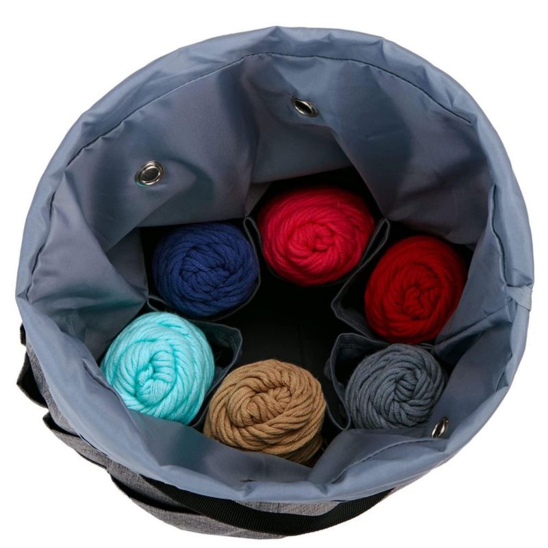 Bolsa para ovillos HOMEST 30 × 43 cm Organizador de crochet y tejido