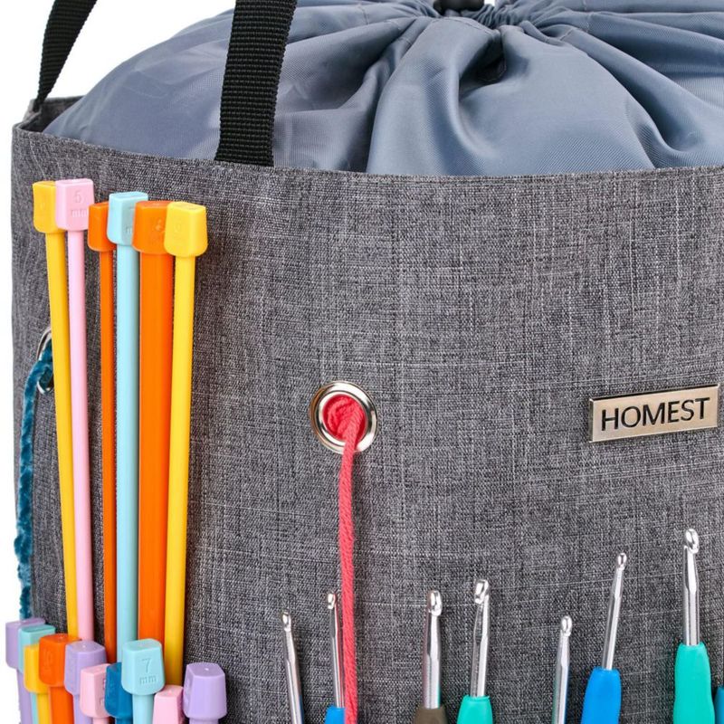 Bolsa para ovillos HOMEST 30 × 43 cm Organizador de crochet y tejido