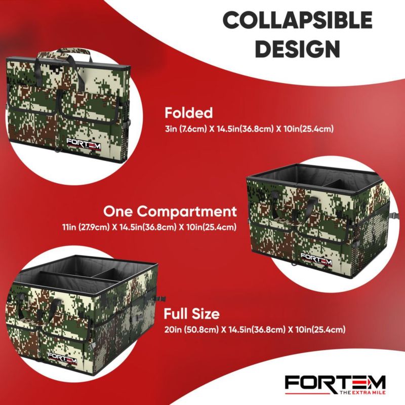 Organizador de Maletero Plegable FORTEM para Almacenamiento del Auto