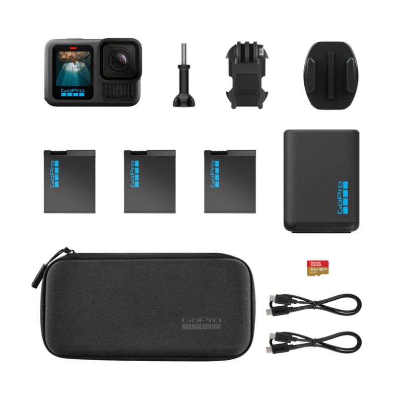 Cámara GoPro HERO13 Black Paquete de Video 5.3K con 64GB
