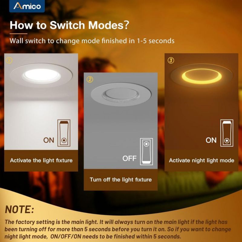 Luz empotrada LED Amico 15 cm 5CCT – Pack de 6