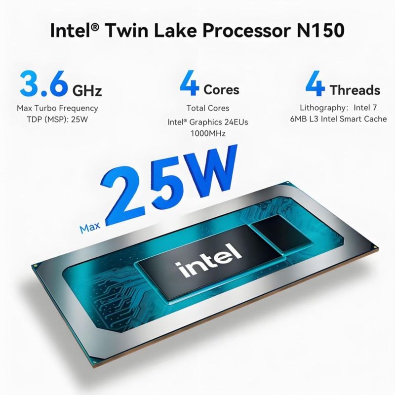 Portátil Lenovo V15 Intel N150 156" FHD con Windows 11 Pro